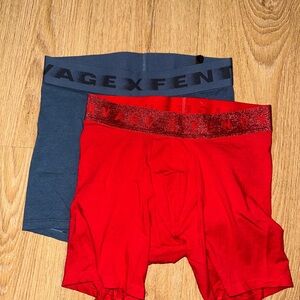 Men's Red and Gray Boxer Briefs